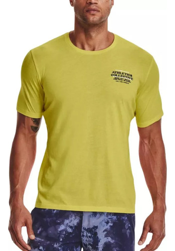 Playera Fitness Under Armour Boost Your Mood Amarillo Hombre
