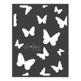 Scrapbook Plantilla Estencil Mariposas Papel Decorar Pasta