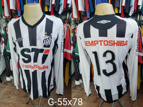 Camisa Santos Manga Longa De Jogo 2009 Umbro #reserva #13