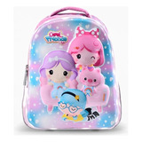 Mochila Espalda Infantil Footy 14 Luz Cool Friends F1809 Color Rosa