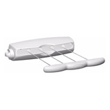 Tendedero Tender Extensible Retractil Enrollable Marca Gimi De Italia - De Pared - Apto Intemperie Color Blanco