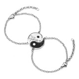 Pulsera De Parejas Para Compartir Yin Yang Acero Quirúrgico