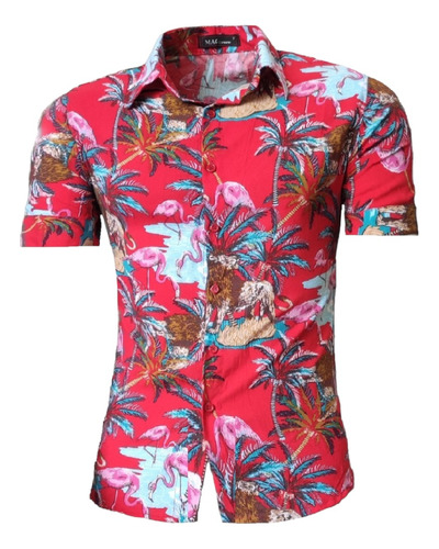 Camisa Havaiana Floral Camiseta Masculina Florida Primavera!