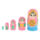 5x Muñecas Matryoshka Muñecas Rusas Anidadas Decoración