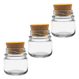 12 Mini Vidros Redondo 40ml Rolha Cortiça Lembrancinha Velas