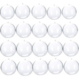 20 Pack De Adornos De Navidad Transparentes, Bolas De P...