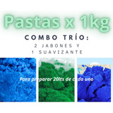 Trio Pastas 3 X 1kg Pasta P/20lts Cada Uno Jabones Y Suaviz.