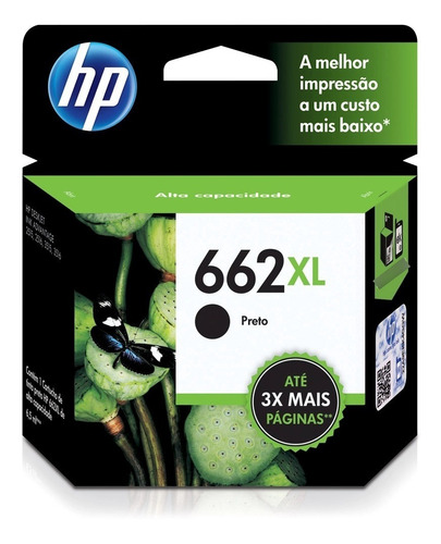 Cartucho Hp 662xl  Preto 6.5ml - Cz105ab