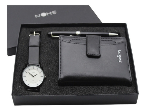 Reloj Mujer, Hombre Cartera  Pluma Set De Regalo Elegante