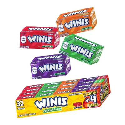 Winis Chicloso Minis Originales Caramelo Suave Dulce 32 Pz | MercadoLibre