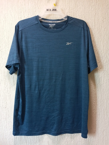 Playera Reebok Running Speedwick Azul Jaspeado Talla M. Adid