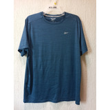 Playera Reebok Running Speedwick Azul Jaspeado Talla M. Adid