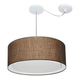 Lustre C/ Desvio De Centro Md-4314 Cupula Tec 50x25cm Cafe