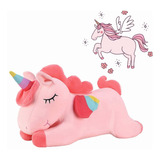 Unicornio Pony De Peluche Arcoiris Tipo Pegaso Almohada 30cm