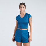 Camiseta Mujer  M/c Azul Poliéster 40091870-52166