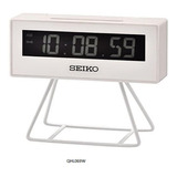 Timer Despertador Crono Blanco Seiko Qhl069w Olimpico 