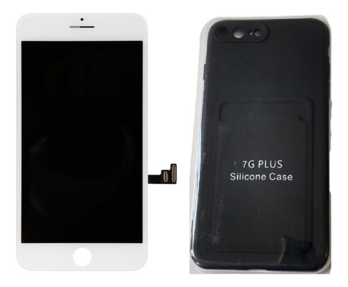 Tela Lcd Touch Para iPhone 7 Plus Branco+ Capa Capinha