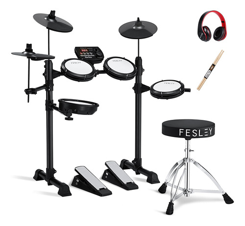 Fesley Juego De Bateria Electrica, Juego De Bateria Electron