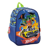 Mochila Para Varón Hot Wheels Infantil Mochilita Nene Jardín