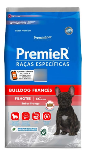 Raçao Premier Bulldog Frances Filhote 2,5kg