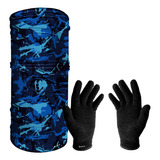 Cuello Termico Multiuso + Guantes Invierno Unisex Kit Safit