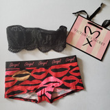 Conjunto Bra Pantie Xs 32a 32b Victoria Secret Xs01 Bely