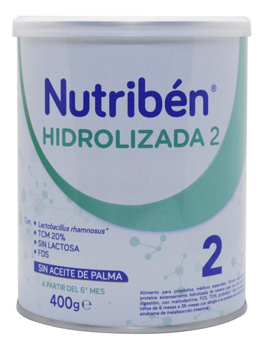 Nutriben Hidrolizada 2   Tarro X 400 Gr
