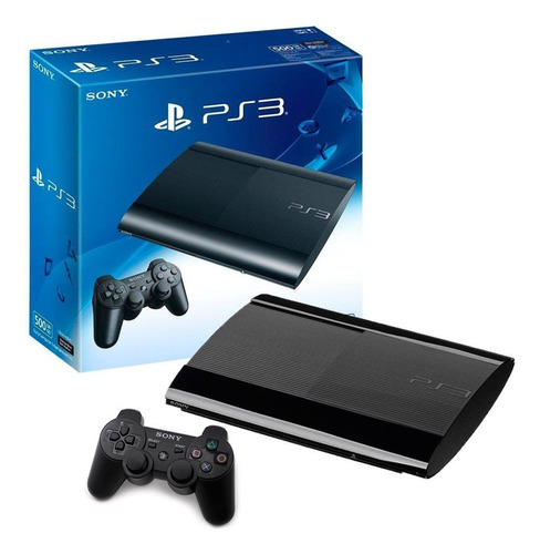 Console Ps3 Super Slim  + 10 Jogos  + 2 Controles