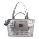 Cartera Tote Bag Urbana Amayra 67.c2296 Acabado De Los Herrajes Metal Color Gris Correa De Hombro Gris Diseño De La Tela Costuras