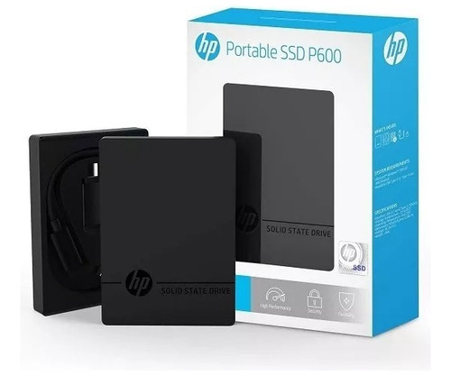 Ssd Externo 250gb Hp Original Usb 3.1 Alta Performance Tipo C Para Pc Computador Notebook Celulares Video Games Com Garantia 