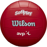 Pelota De Voleibol Wilson Avp Soft Play, Color Rojo