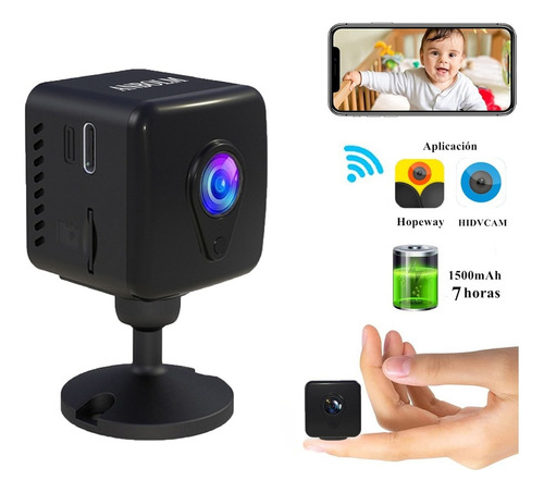 Mini Cámara Espía 1080p Wifi Con Batería Recargable 7 Horas