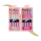 Set X9 Brochas De Maquillaje Con Mango Corto Para Viaje