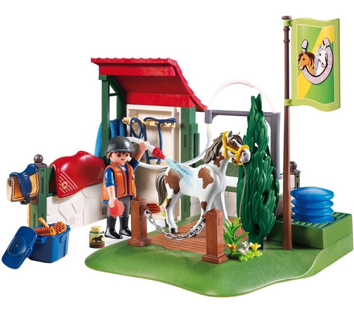 Playmobil Caballo Equitacion Limpieza Toy New 6929 Bigshop