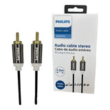 Cabo De Audio Rca Para Rca Aluminio + Pvc 2m Philips