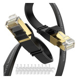 Cable Ethernet Cat8 De 50 Pies, Negro, 40 Gbps, Blindad...