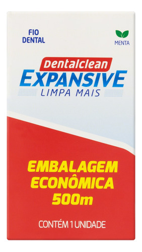 Fio Dental Menta Dentalclean Expansive 500m Embalagem Econômica