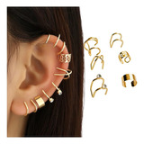 Aretes Mujer Ear Cuff Solitario Set Ear Cuff Líneas