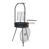 Parrilla Portatil Asador Fogonero Tagwood Bbq 60cm + Accs Color Negro