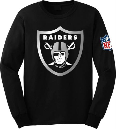 Playera Las Vegas Raiders Manga Larga Cuello Redondo 