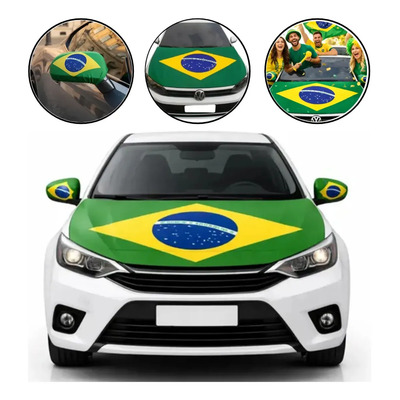 Kit Bandeira Do Brasil Para Capô E Retrovisor De Carro Com Elástico Universal E Premium Sambalelê Artigos Para Festas E Descartáveis