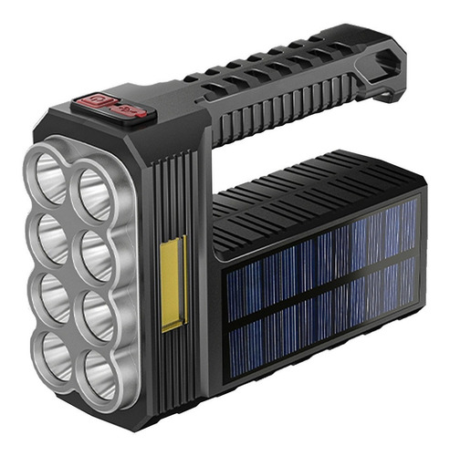 Reflector De Mano Led Linterna Recargable Solar Y Usb 