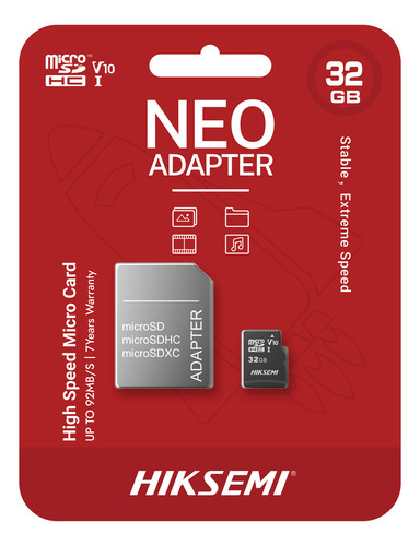 Cartão De Memória Micro Sd Hiksemi 32gb C10 Cameras Fhd