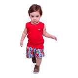 Kit 3 Conjuntos Infantil Camiseta Regata Shorts Sublimação 