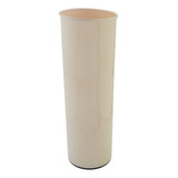 Vaso De Vidro Decorativo Sala Luxo Tubo Cor Nude 10x30 