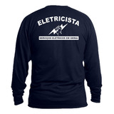 Camisa Eletricista Trabalho Uniforme Profissional Malha Fria