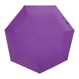 Paraguas Automático Sombrilla Bolsillo Resistente Filtro Uv Color Violeta