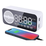 Qsmbntx Reloj Led Led Digital Con Altavoz Inalambrico, Doble