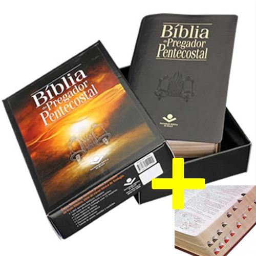 Bíblia Do Pregador Pentecostal Com Índice Digital Capa Couro Sintético Preto Nobre Almeida Revista E Corrigida (arc) De Sociedade Bíblica Do Brasil Capa Mole