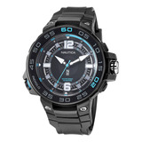 Reloj Hombre Nautica Napcnf109 Cuarzo Pulso Negro En